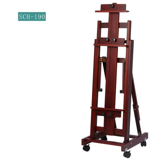 B Grand chevalet de peinture en bois – (Bois foncé) | Une aide précieuse pour sublimer vos chefs-d'œuvre | Zaydra